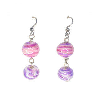 Pink and Purple Swirl Earrings