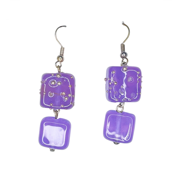 Violet Tile Earrings