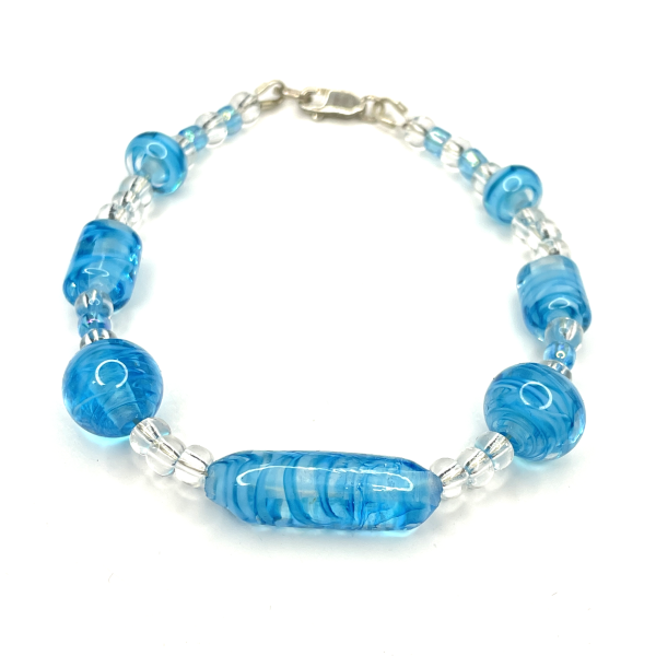 Blue Filigrana Glass Bracelet